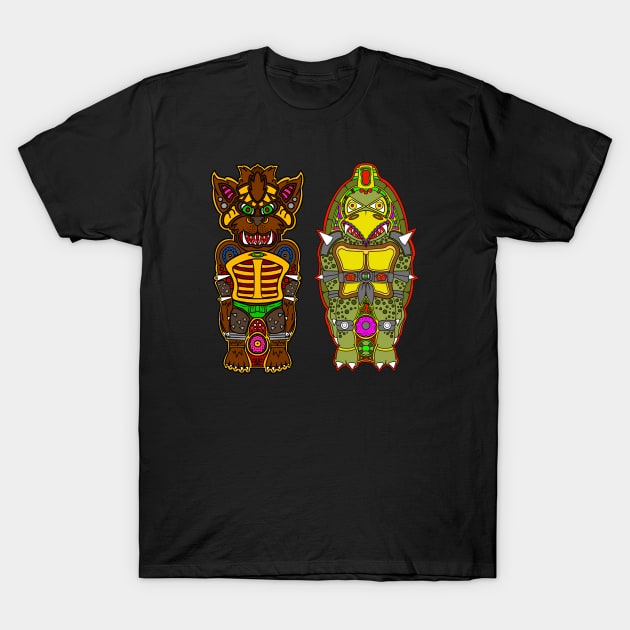 Tokkaitli & Rahzar T-Shirt by Sewer Vault Toys